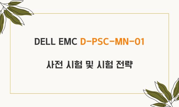 DELL EMC D-PSC-MN-01사전 시험 및 시험 전략